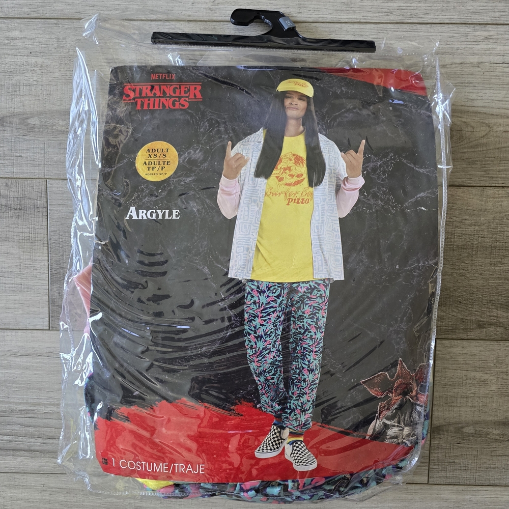 New Netflix Stranger Things Argyle Surfer Boy Pizza Halloween Costume Cosplay OS